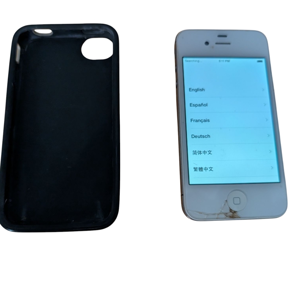 White Smartphone with Black Case